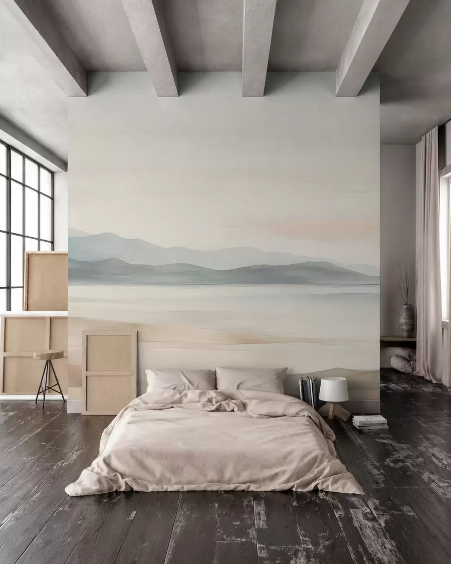 murales de pared Paisaje pintado a la acuarela w02117