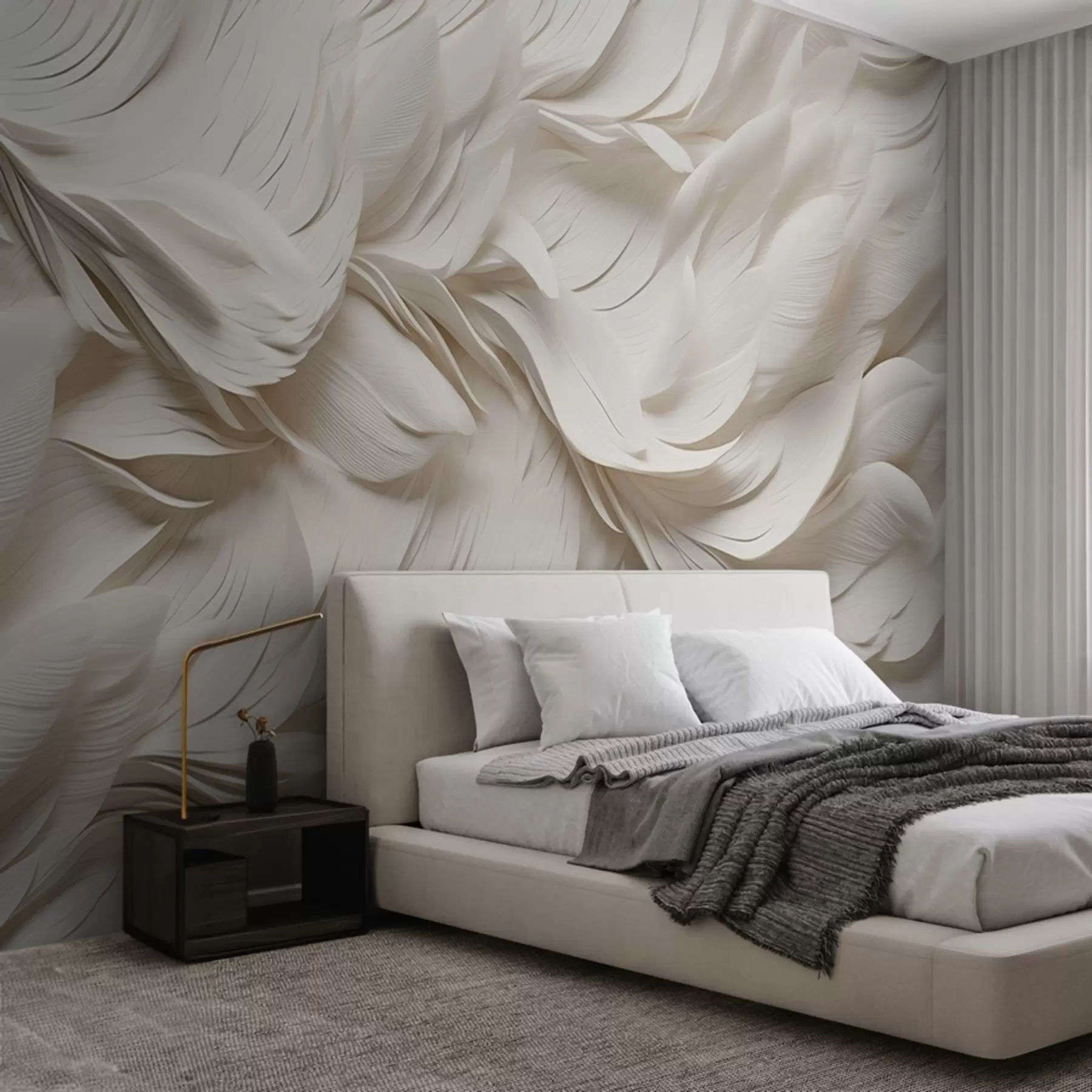murales de pared Plumas voluminosas w02118