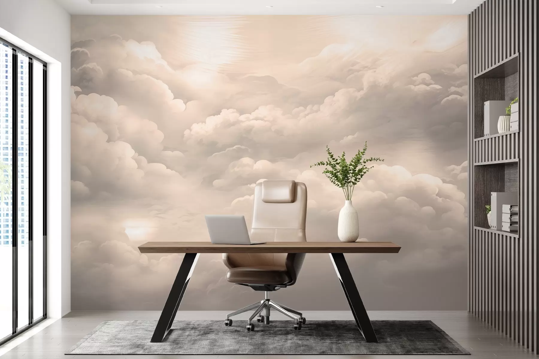 murales de pared Nubes en color sepia w02189