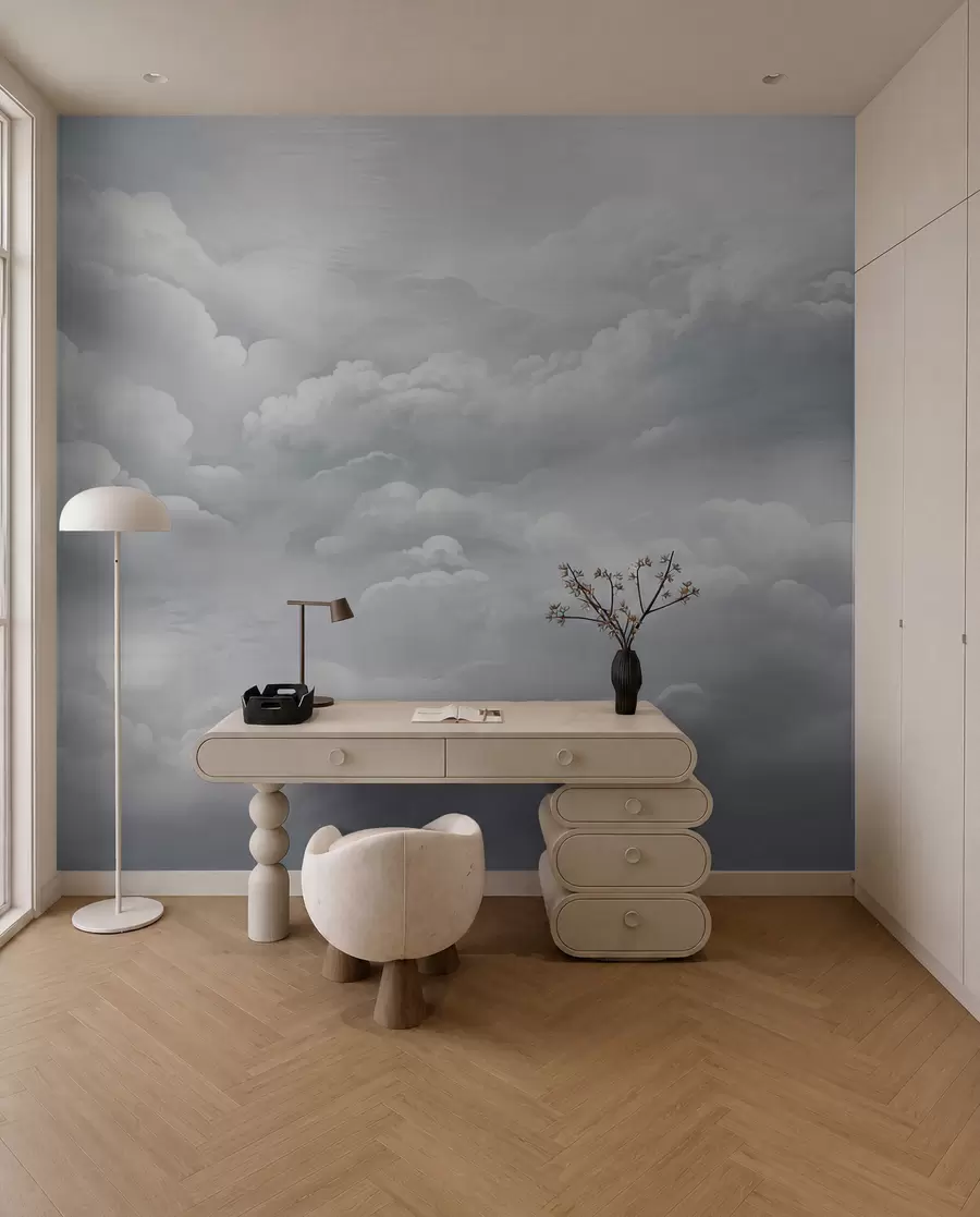murales de pared Bóveda de nubes plateadas w02189v1
