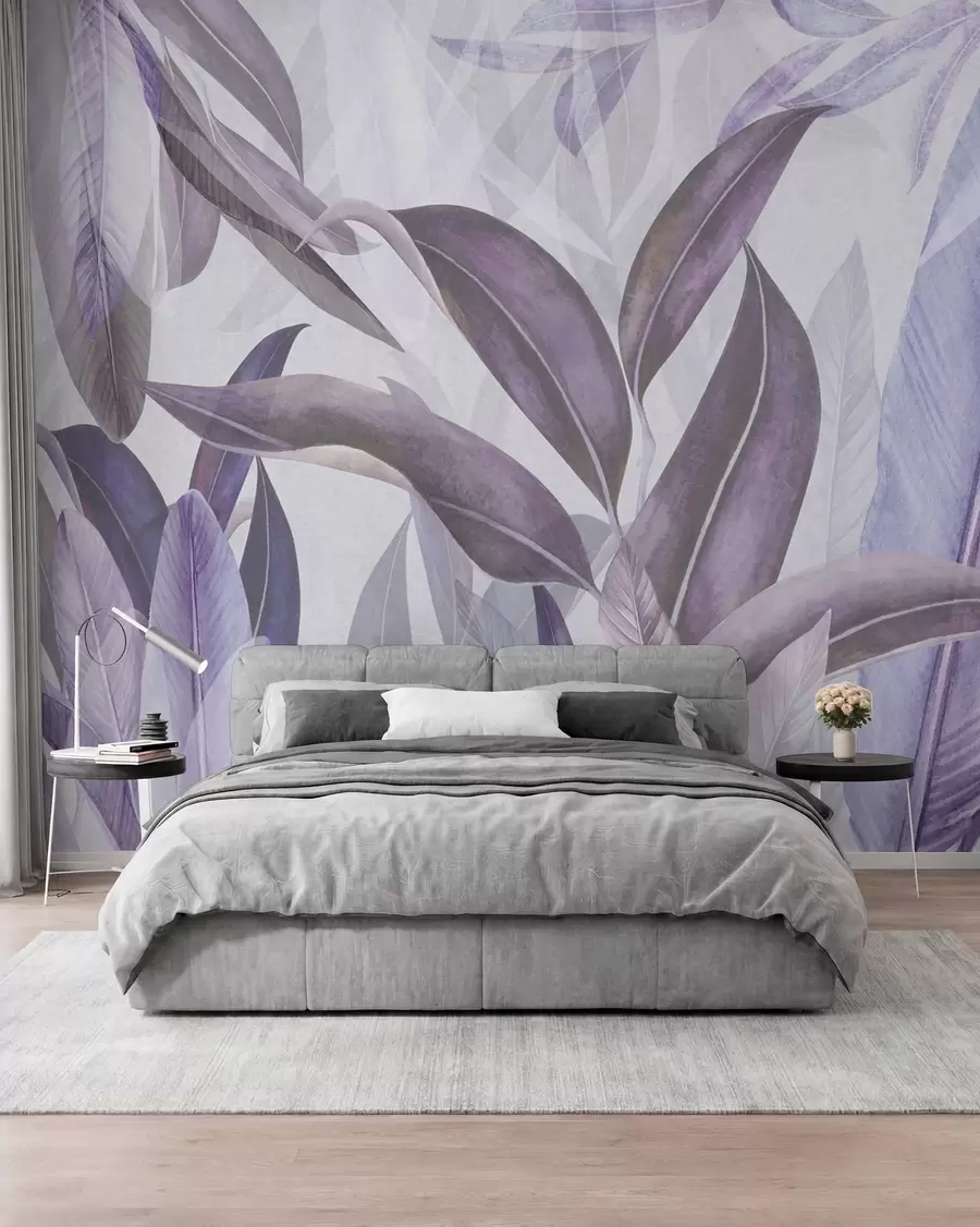 murales de pared Hojas elegantes en tonos suaves u94302v2