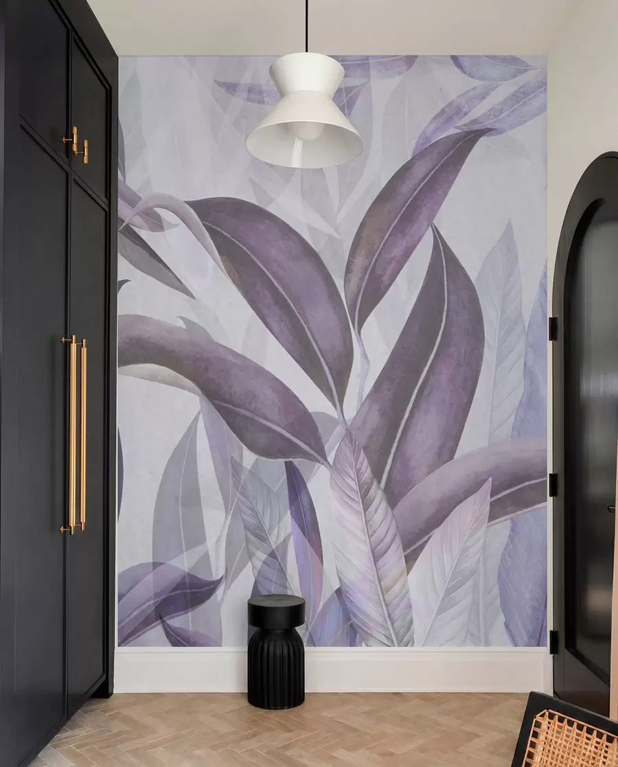 murales de pared Hojas elegantes en tonos suaves u94302v2
