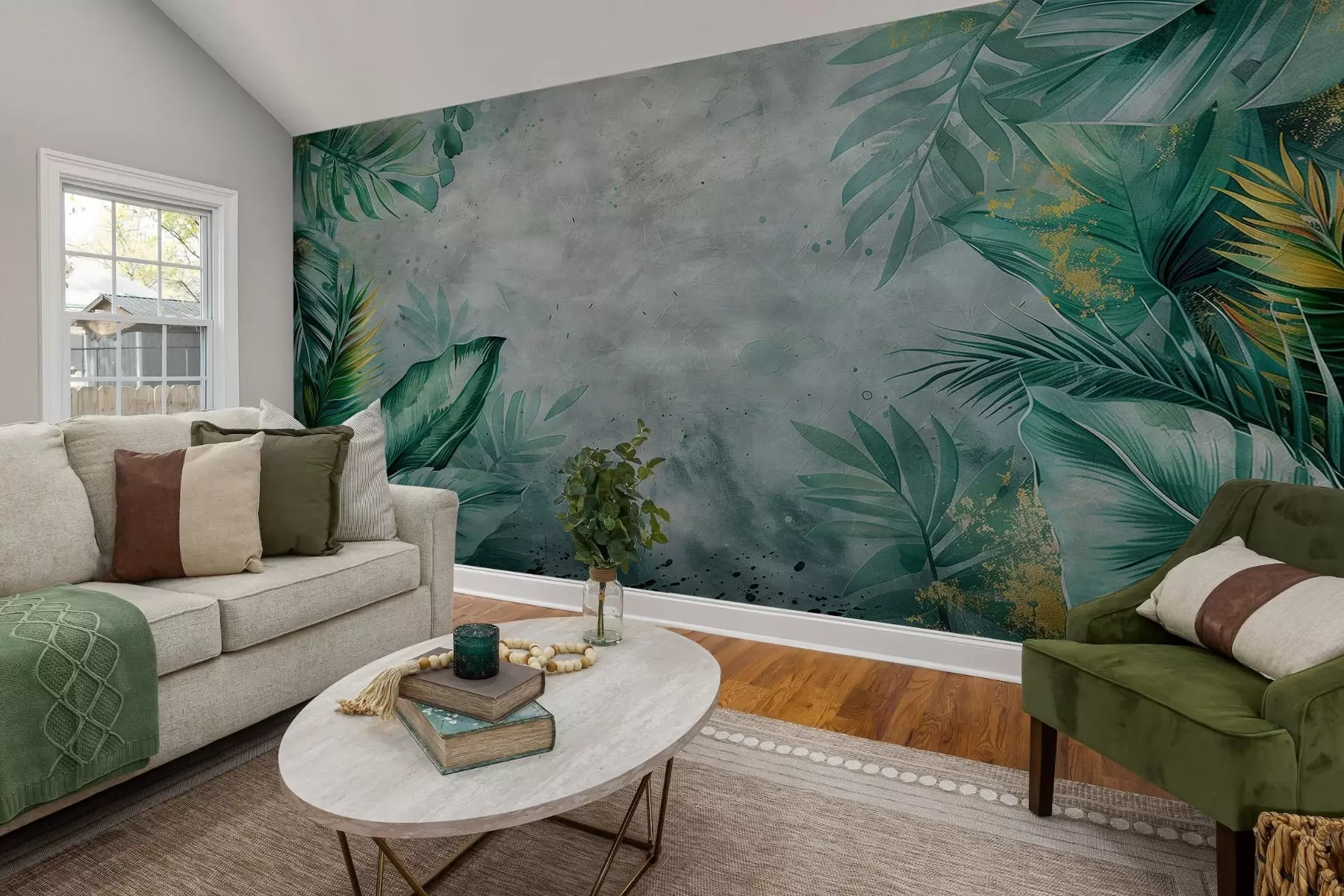 murales de pared Matorrales tropicales w01894