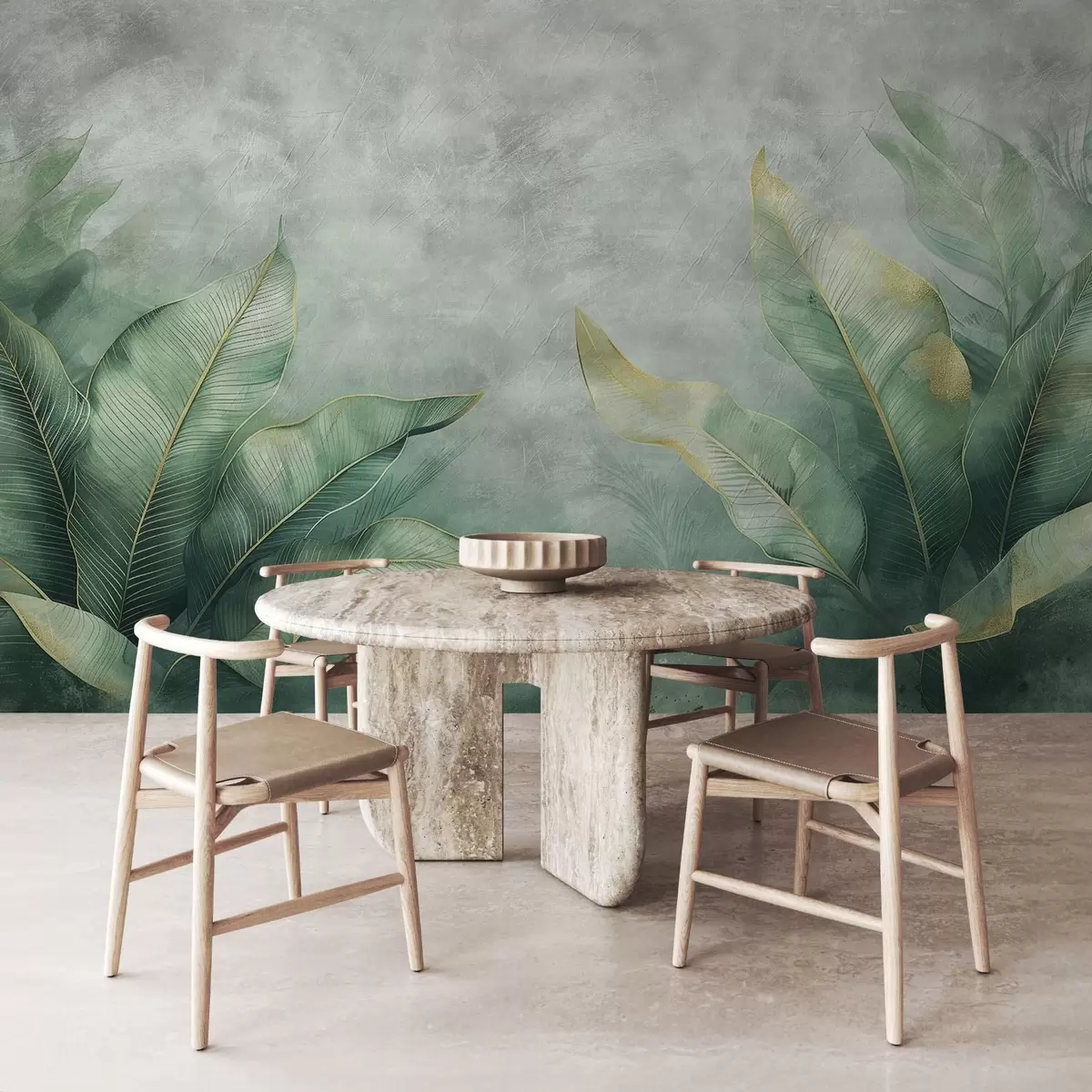 Murales de pared Hojas de plátano w01900 murales de pared Hojas de plátano w01900