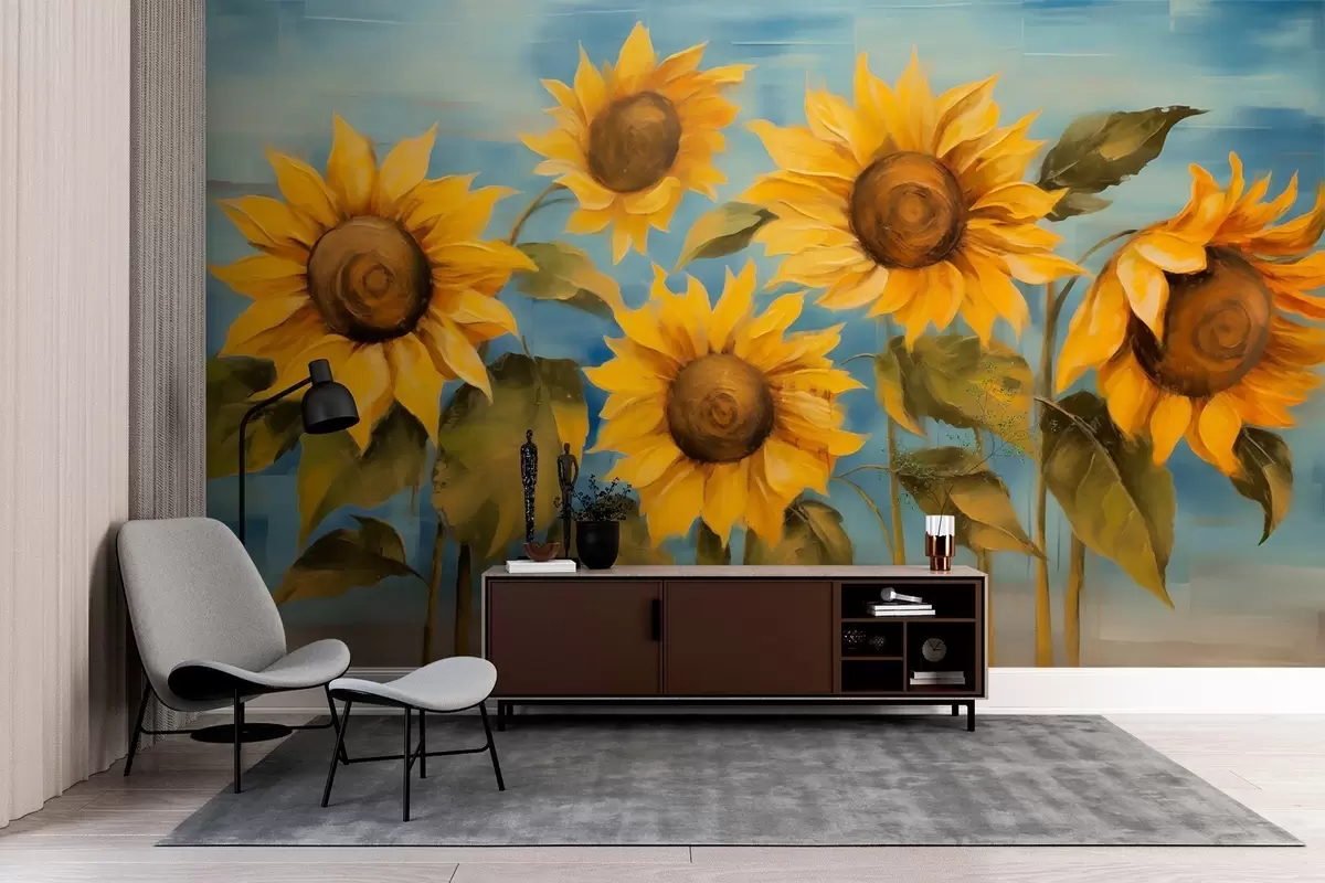 murales de pared Girasoles de verano w02215