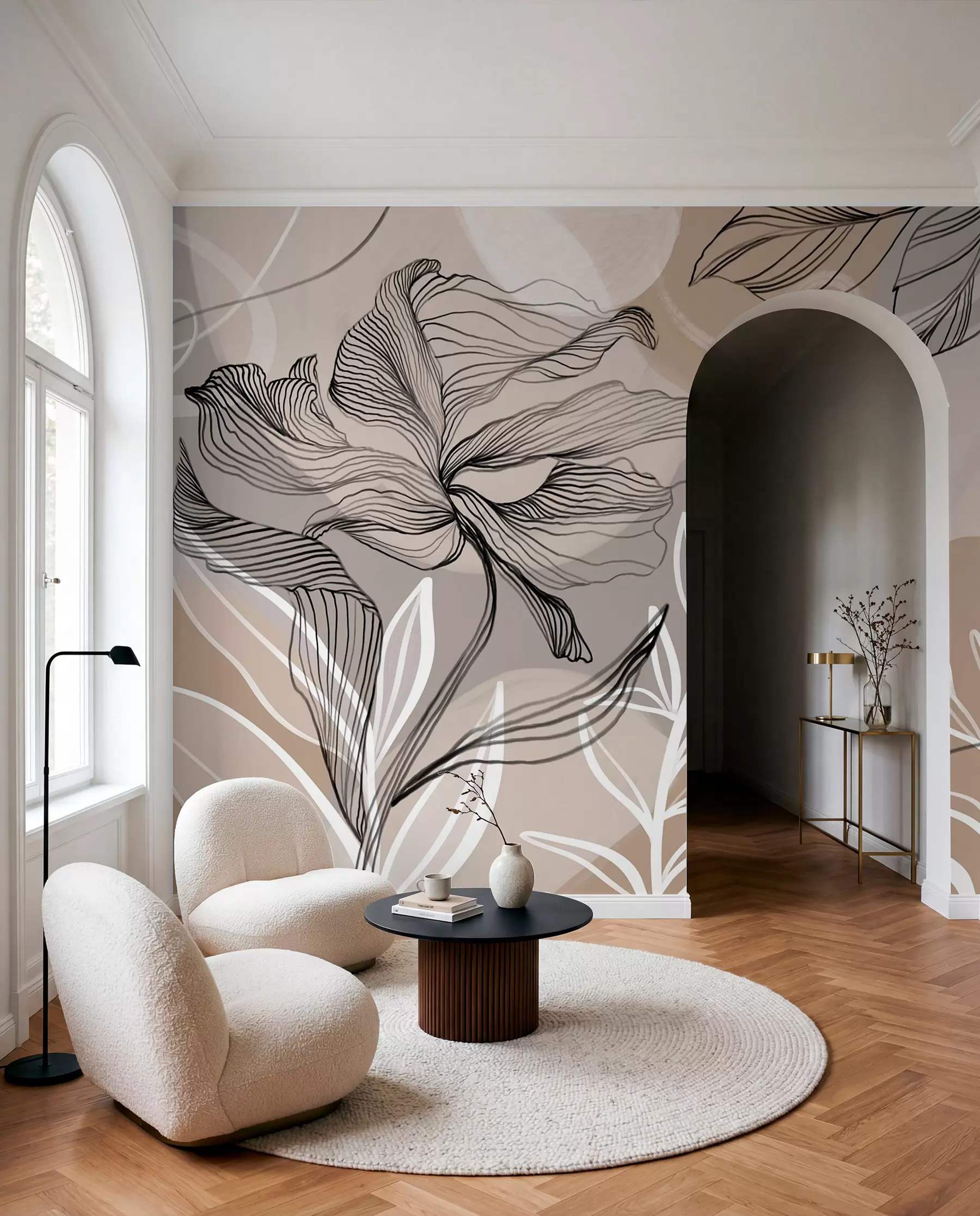 murales de pared Pétalos dibujados w08413