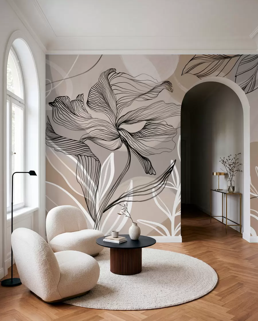 murales de pared Pétalos dibujados w08413