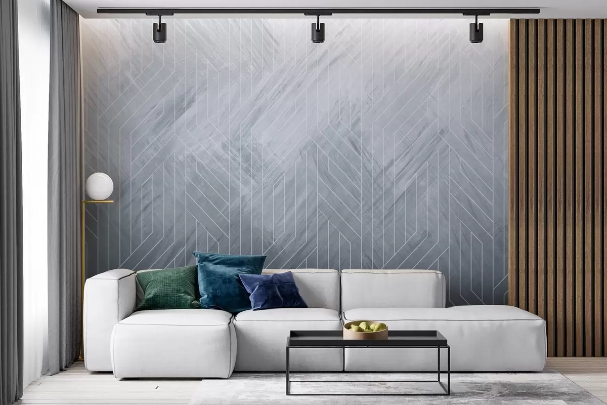 Murales de pared Fondo geométrico abstracto con líneas diagonales y efecto degradado en tonos azules w08433 murales de pared Fondo geométrico abstracto con líneas diagonales y efecto degradado en tonos azules w08433