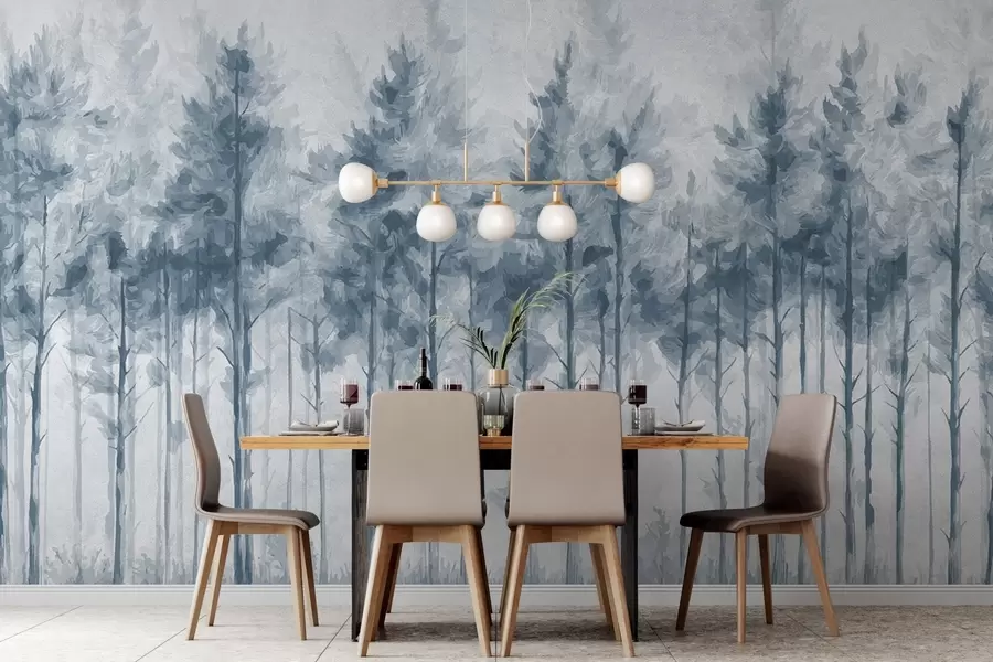 Murales de pared Bosque abstracto pintado en la pared w02005v2 murales de pared Bosque abstracto pintado en la pared w02005v2