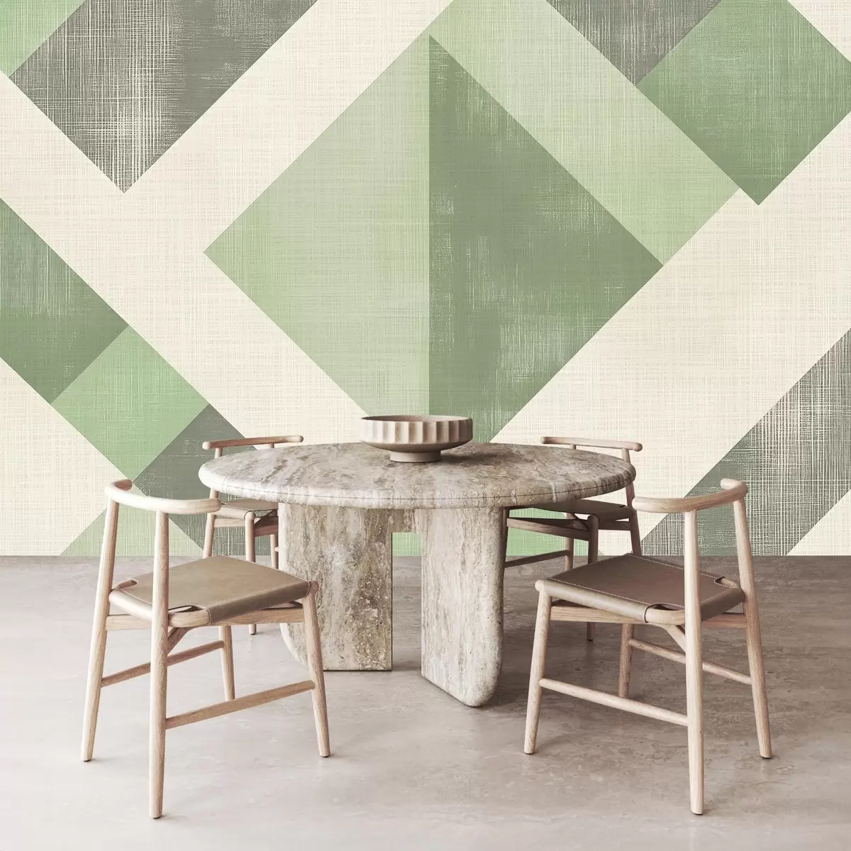 Murales de pared Moderno diseño geométrico de papel pintado con formas superpuestas en suaves tonos beige y marrón w02341v2 murales de pared Moderno diseño geométrico de papel pintado con formas superpuestas en suaves tonos beige y marrón w02341v2