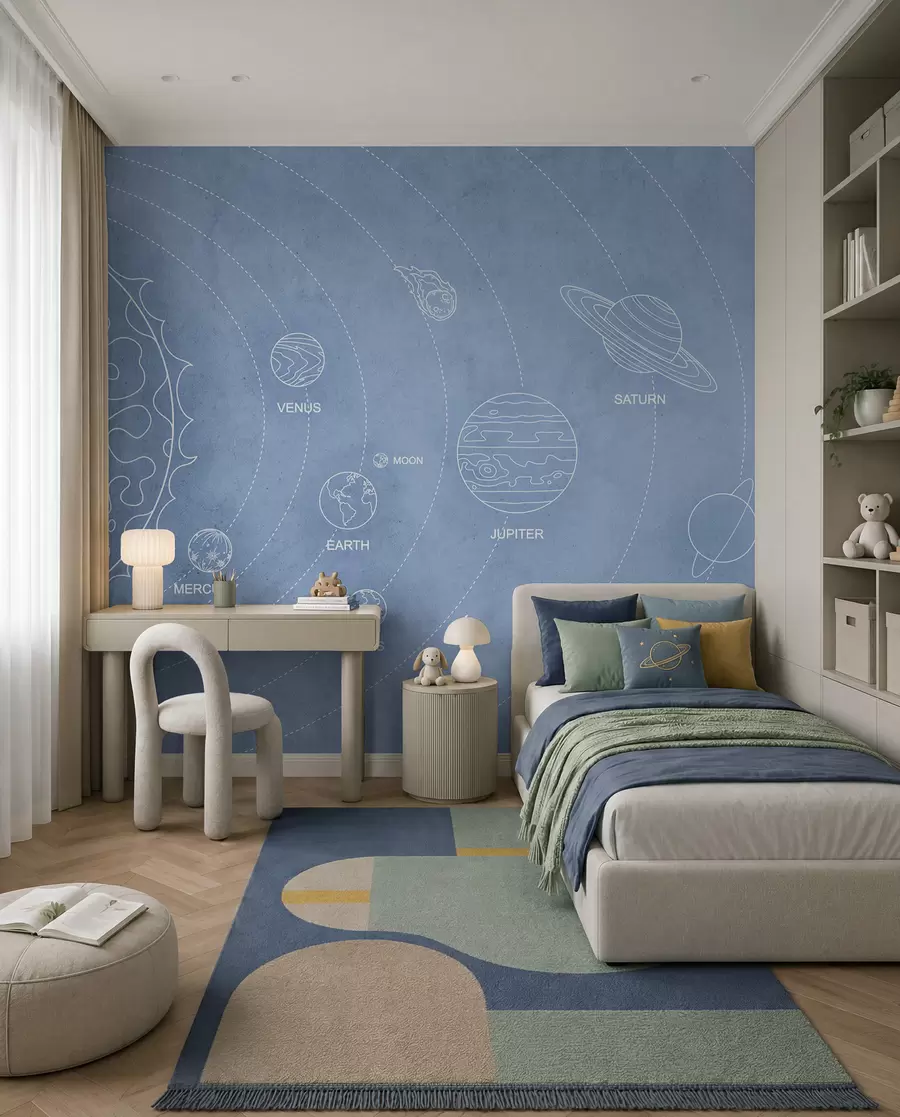 murales de pared Plano del sistema solar w02344v1