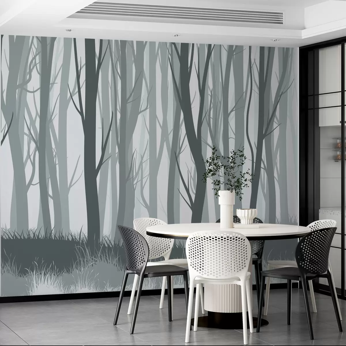 Murales de pared Siluetas del bosque w02399 murales de pared Siluetas del bosque w02399