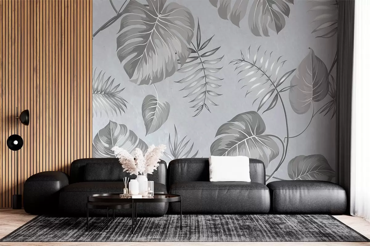 Murales de pared Patrón con hojas tropicales w02300 murales de pared Patrón con hojas tropicales w02300