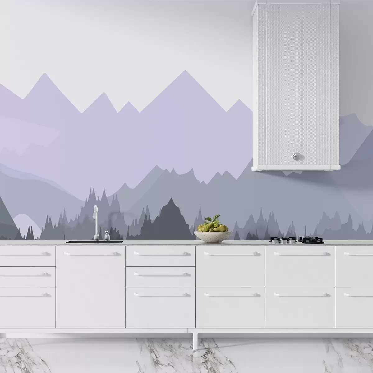 Murales de pared Siluetas de montañas w02303v2 murales de pared Siluetas de montañas w02303v2