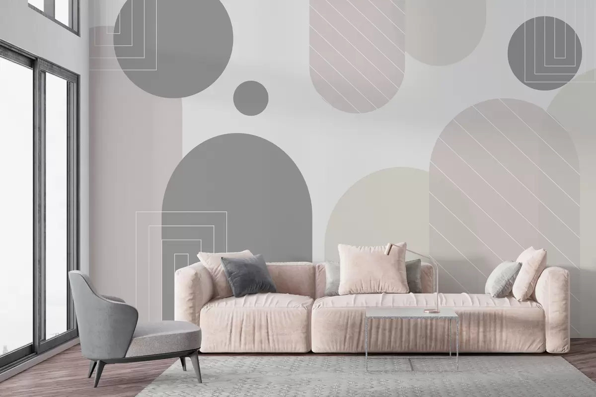 Murales de pared Geometría en colores pastel w02320 murales de pared Geometría en colores pastel w02320