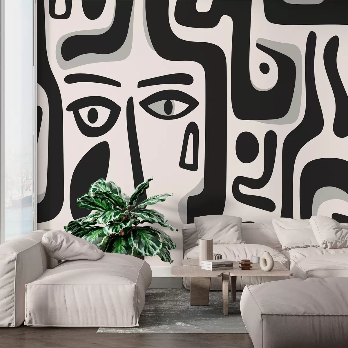 Murales de pared Cara abstracta w02414 murales de pared Cara abstracta w02414