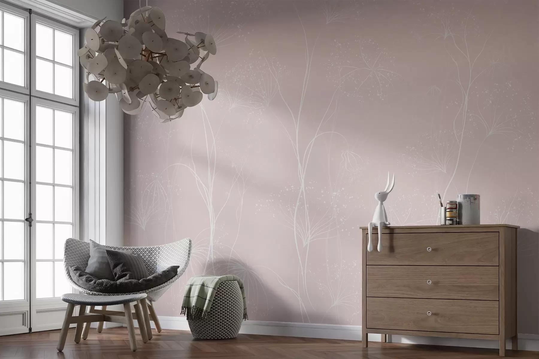 murales de pared Ligeros motivos florales w02422