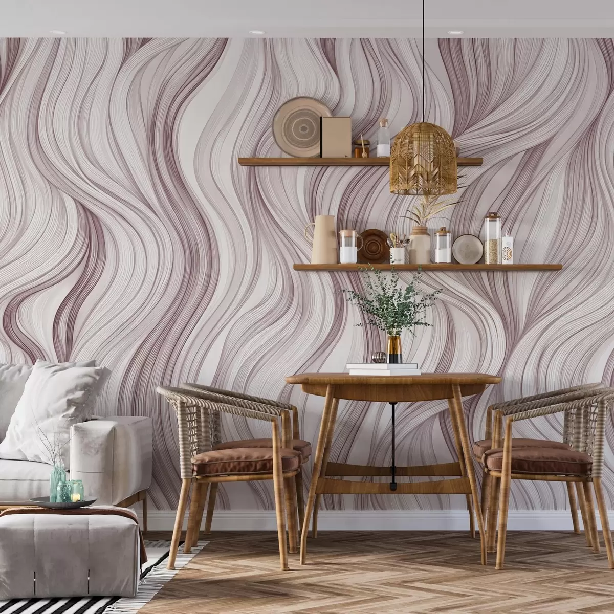 Murales de pared Ondas verticales suaves w02505v2 murales de pared Ondas verticales suaves w02505v2