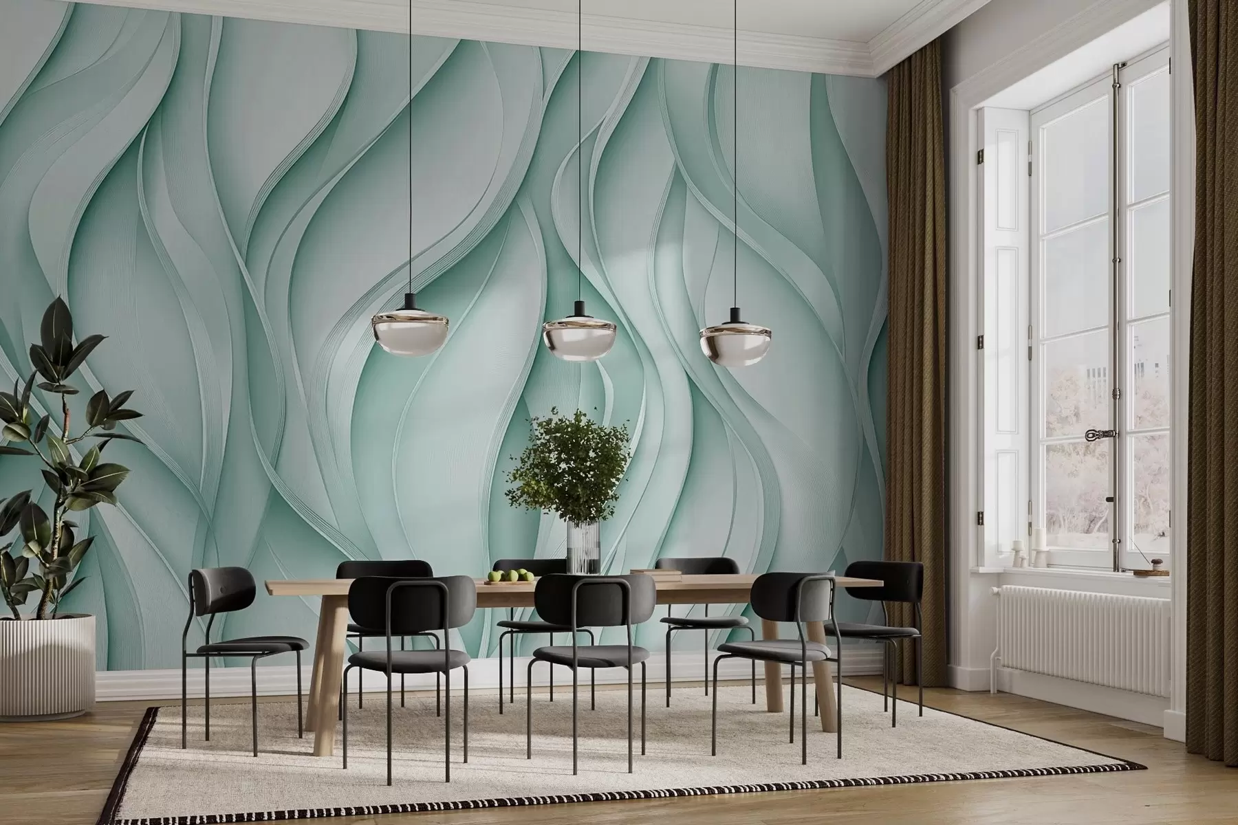 murales de pared Ondas voluminosas w02509v1