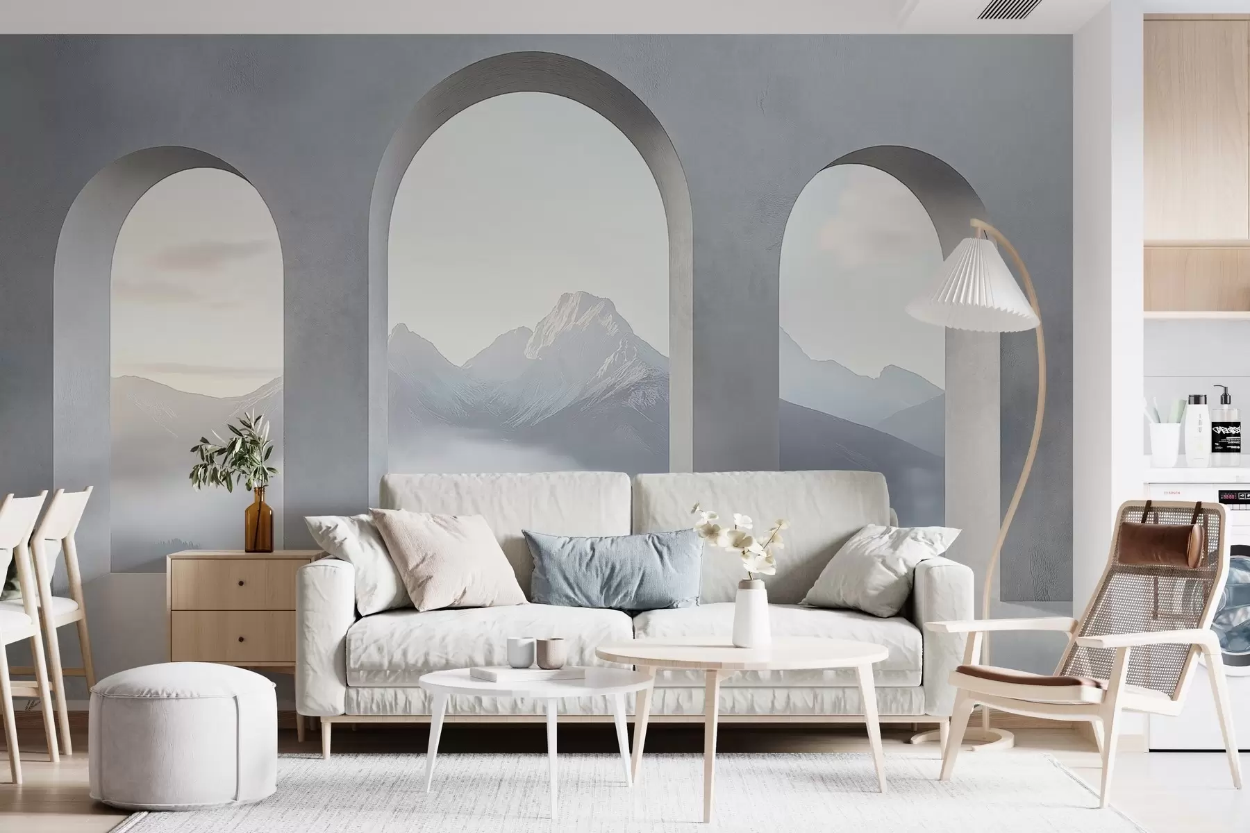 murales de pared Paisaje luminoso tras un arco w02510