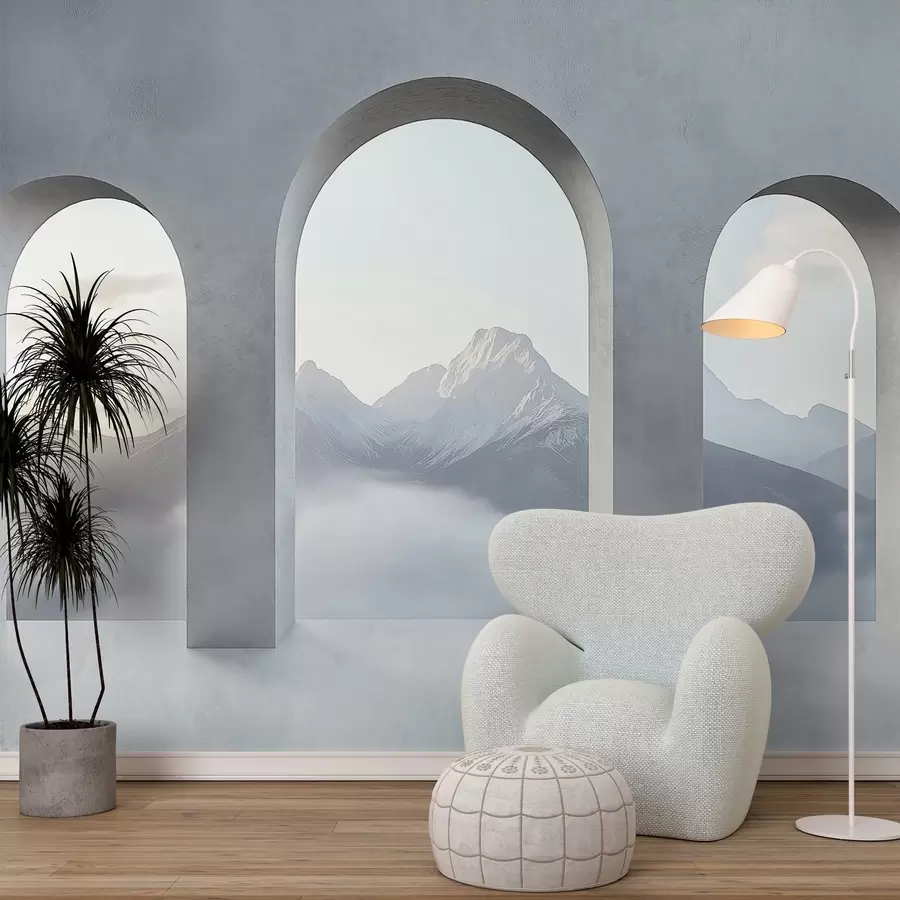 murales de pared Paisaje luminoso tras un arco w02510