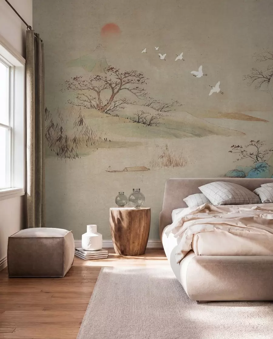 murales de pared Alas sobre un valle pintado u42038