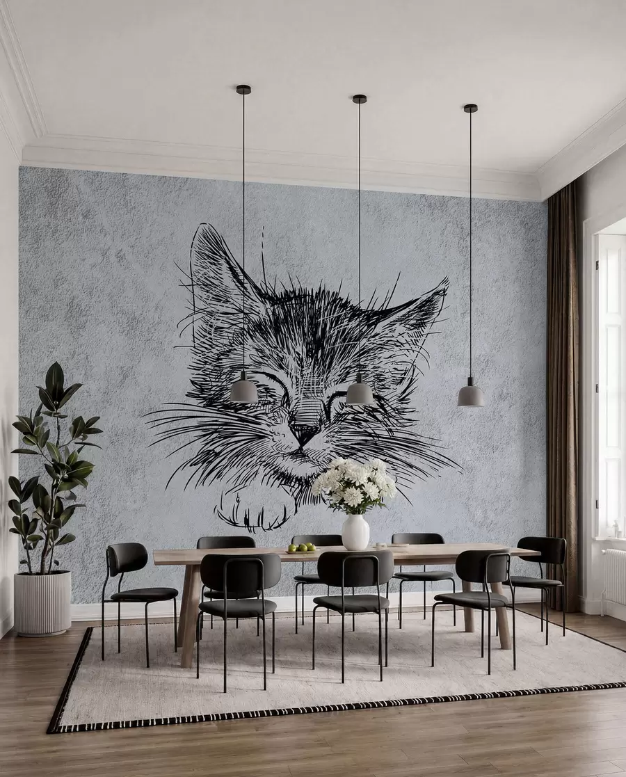 murales de pared Gato, felidae de carnívoros u43536