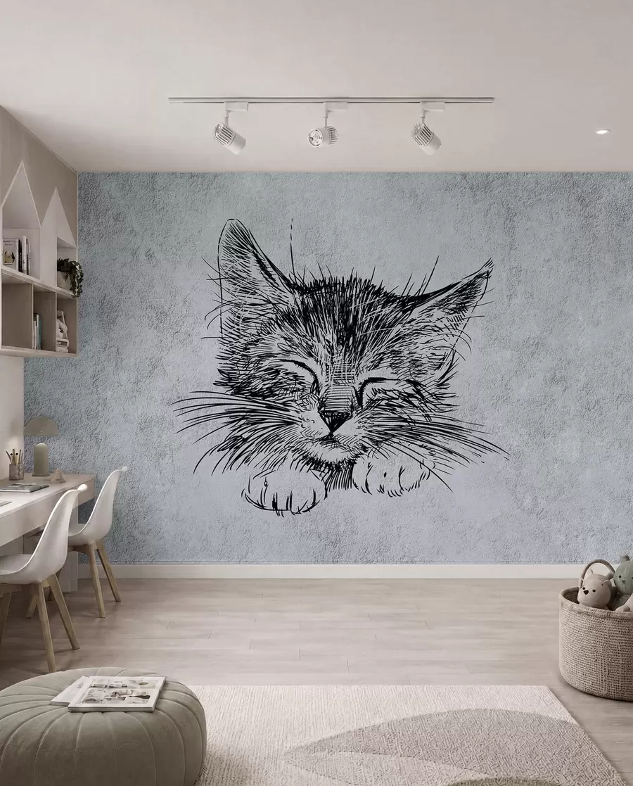murales de pared Gato, felidae de carnívoros u43536