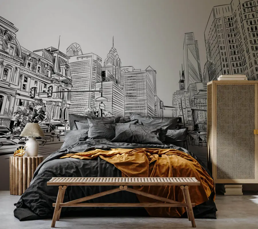 murales de pared Edificio, diurno y rascacielos u51069