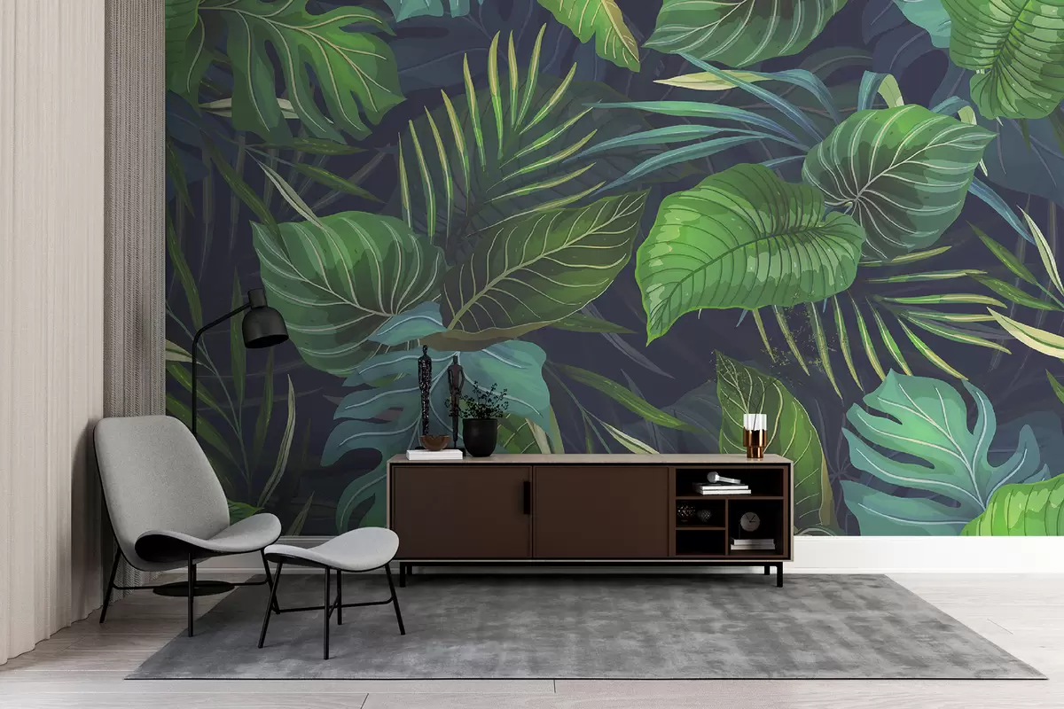 murales de pared Suculentas hojas tropicales u51864