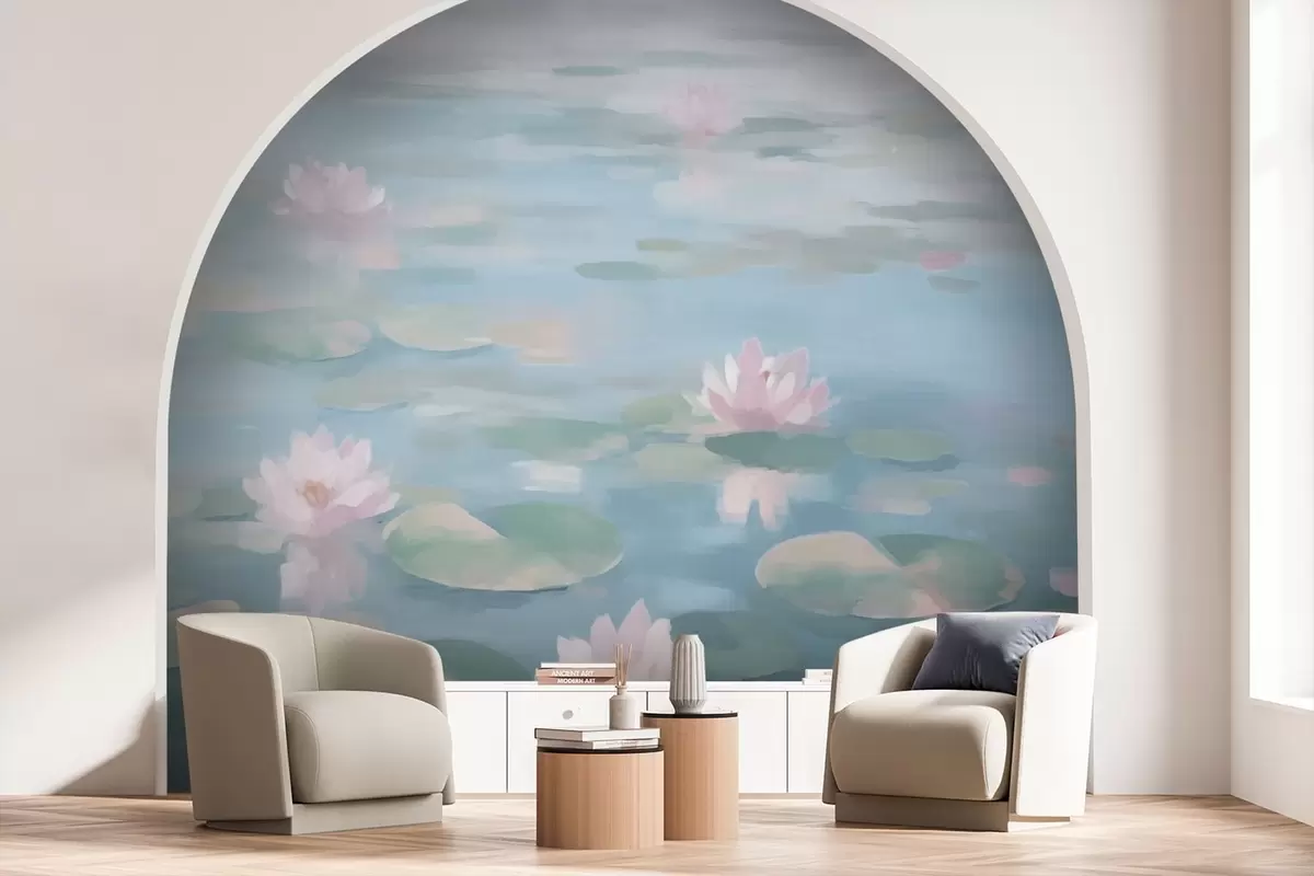 murales de pared Flores de nenúfar w08548