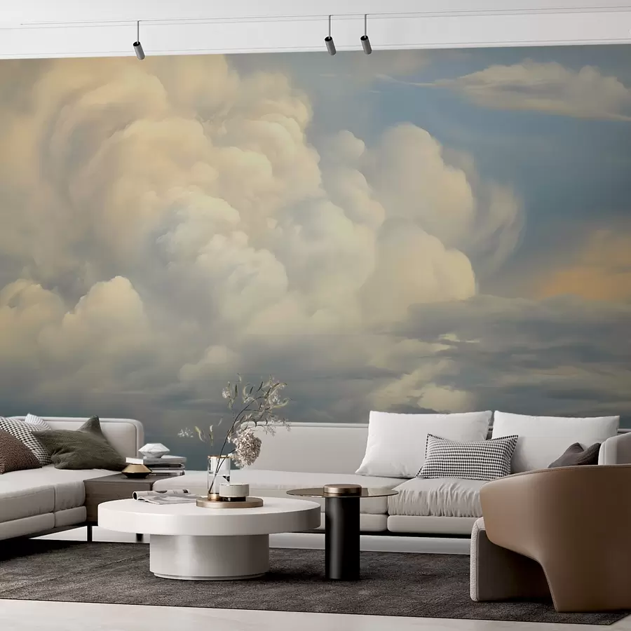 Murales de pared Nubes blancas en el cielo imitación de pintura w02639 murales de pared Nubes blancas en el cielo imitación de pintura w02639