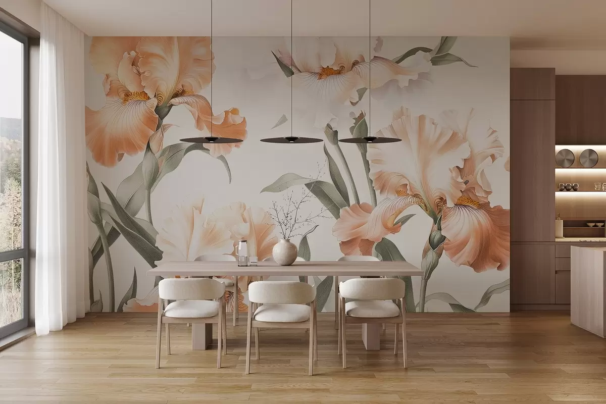 murales de pared Iris en colores pastel w08568