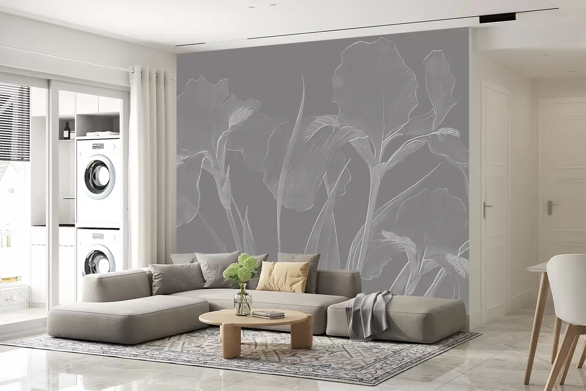 Murales de pared Grabado con lirios w08575 murales de pared Grabado con lirios w08575