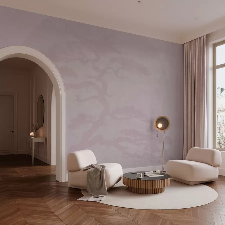 Murales de pared Árbol bonsái japonés y geometría de fondo grunge w08554v2 murales de pared Árbol bonsái japonés y geometría de fondo grunge w08554v2