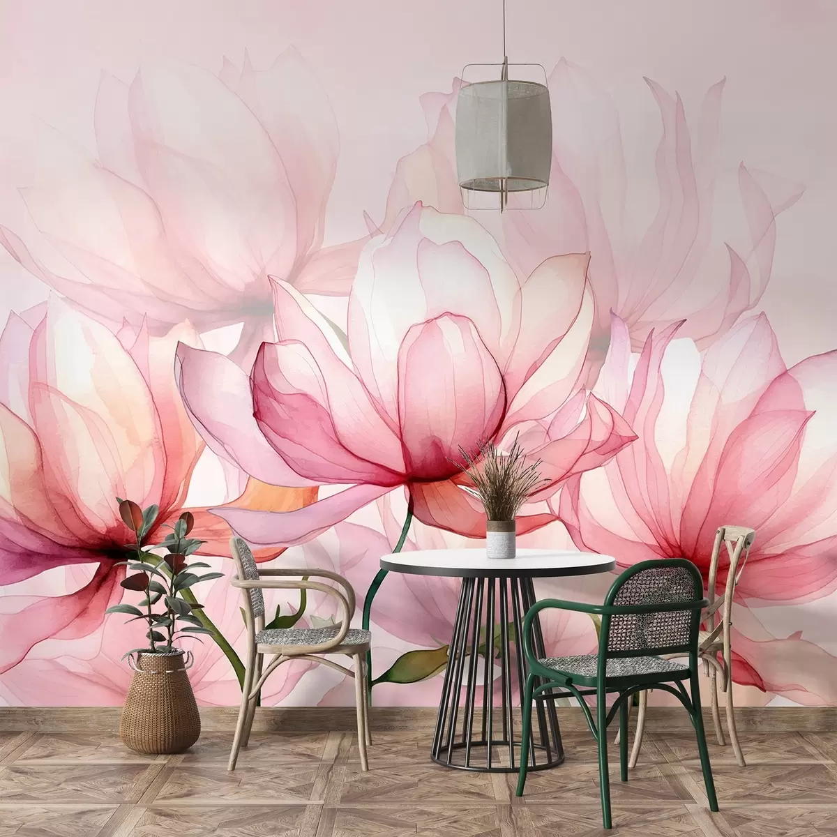 Murales de pared grandes flores rosas w02674 murales de pared grandes flores rosas w02674