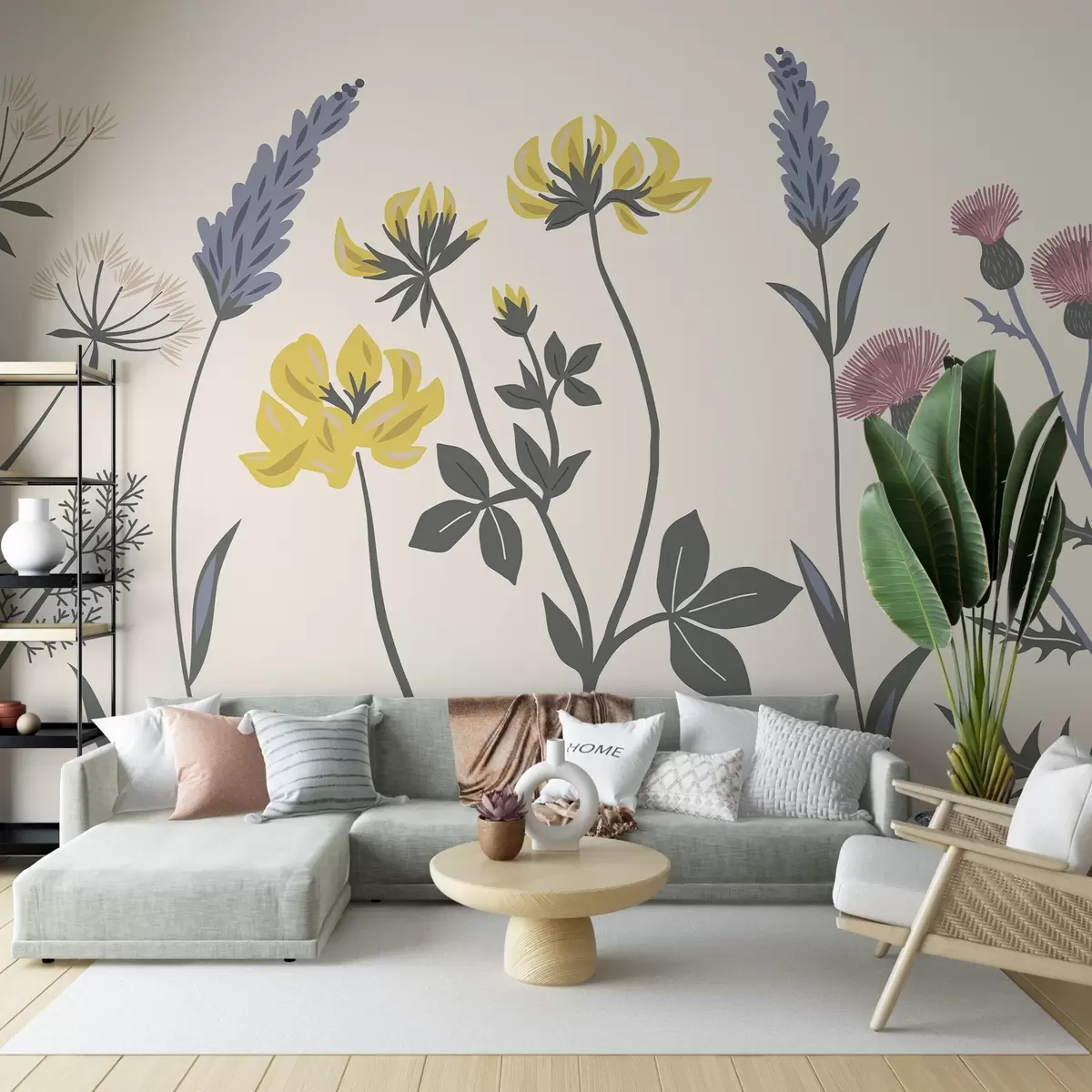 Murales de pared Motivo floral en delicados colores w02654v1 murales de pared Motivo floral en delicados colores w02654v1