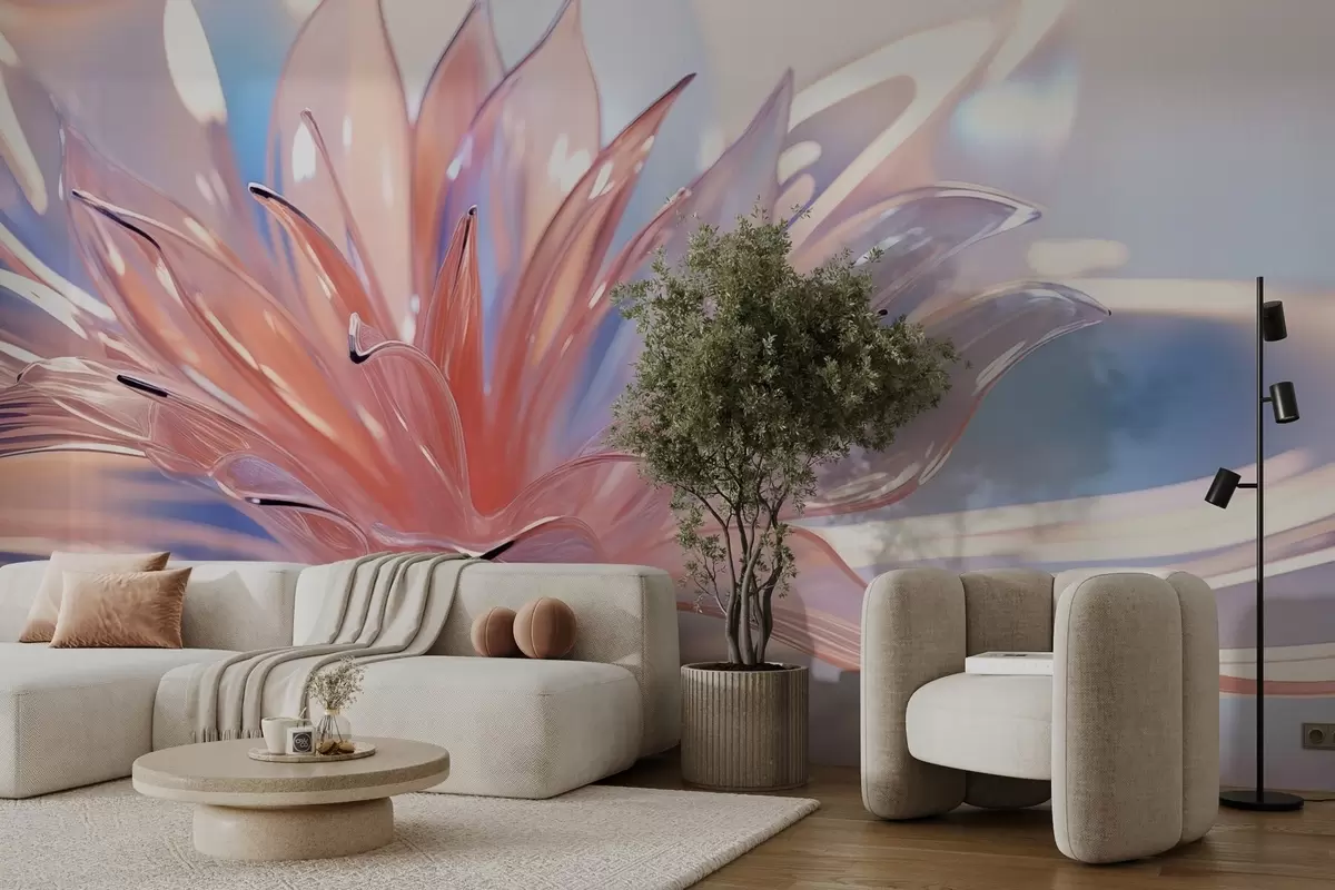 Murales de pared Gran flor de cristal w02623 murales de pared Gran flor de cristal w02623