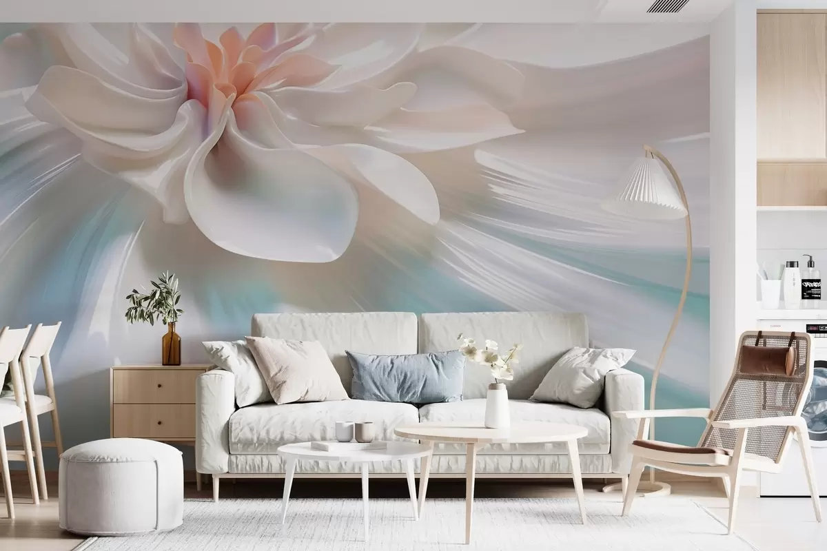 Murales de pared Flor exquisita volumétrica  w02676 murales de pared Flor exquisita volumétrica  w02676