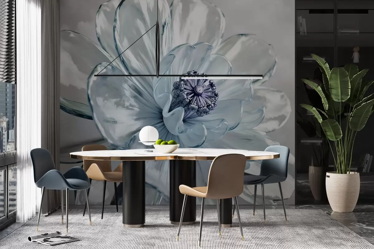 Murales de pared Majestuosa flor transparente w02677v1 murales de pared Majestuosa flor transparente w02677v1