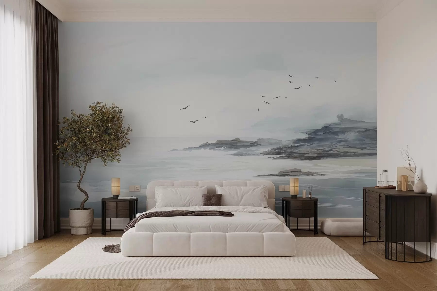 murales de pared Tranquilo paisaje pintado w02680