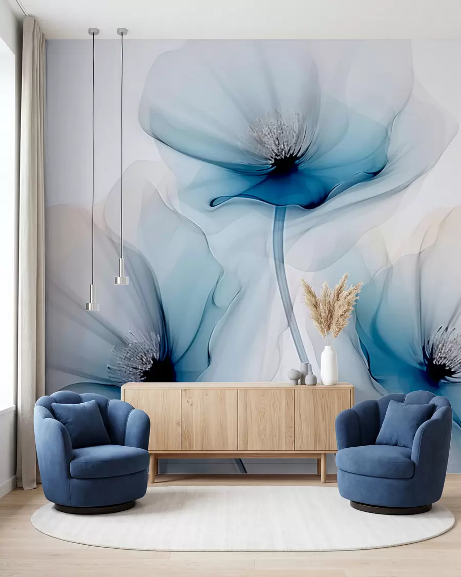 murales de pared Flores transparentes w02696