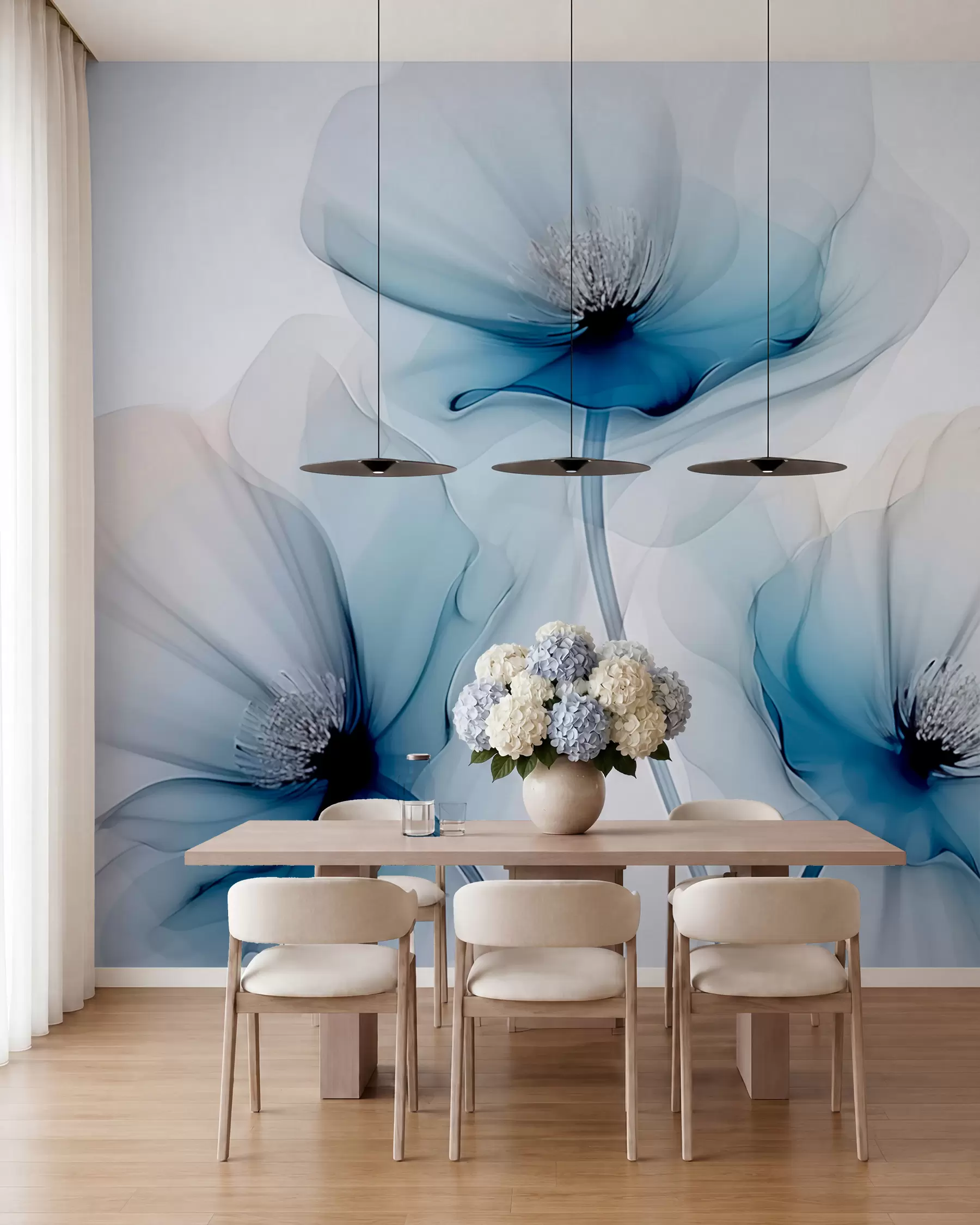 murales de pared Flores transparentes w02696