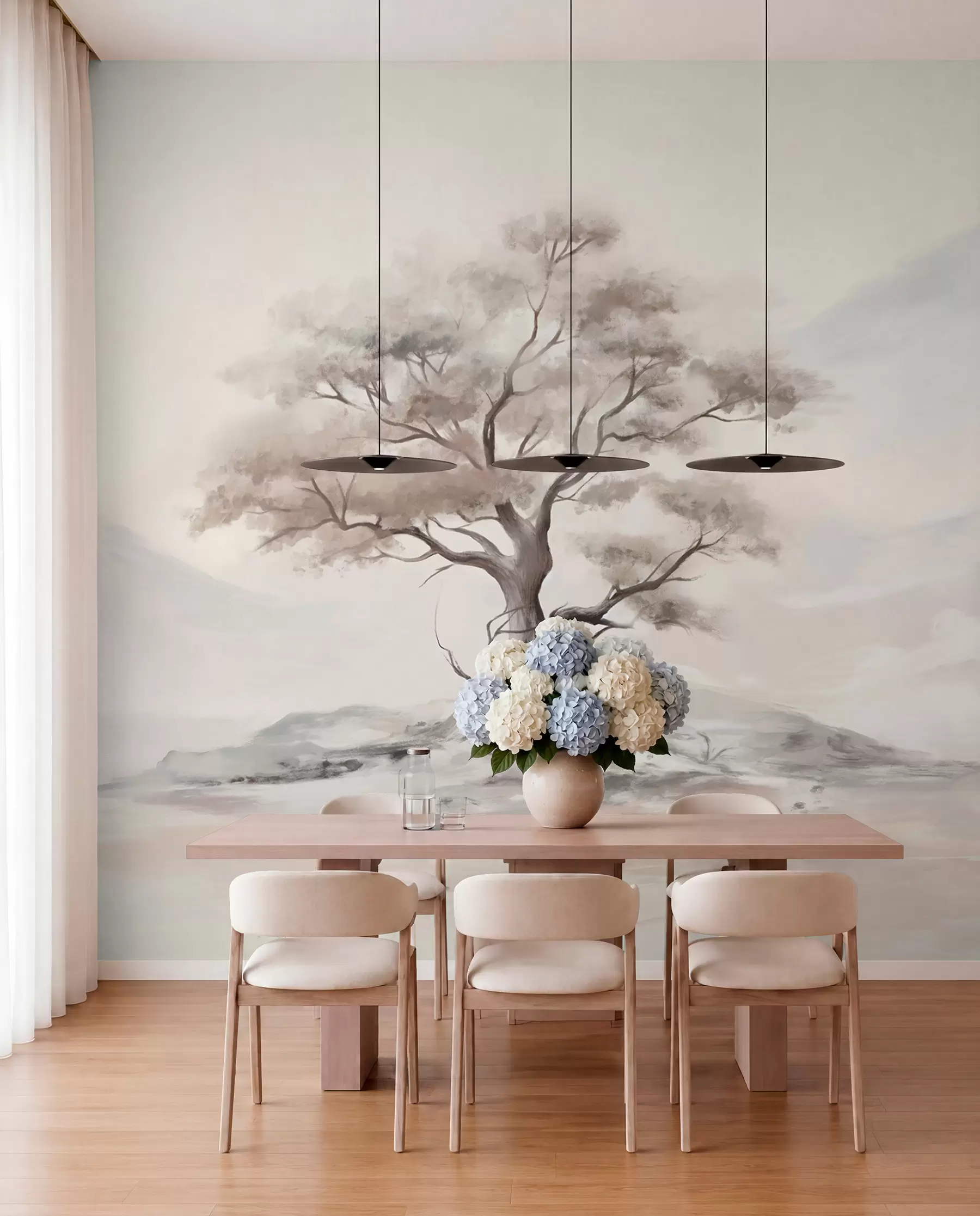 murales de pared Árbol solitario w08604