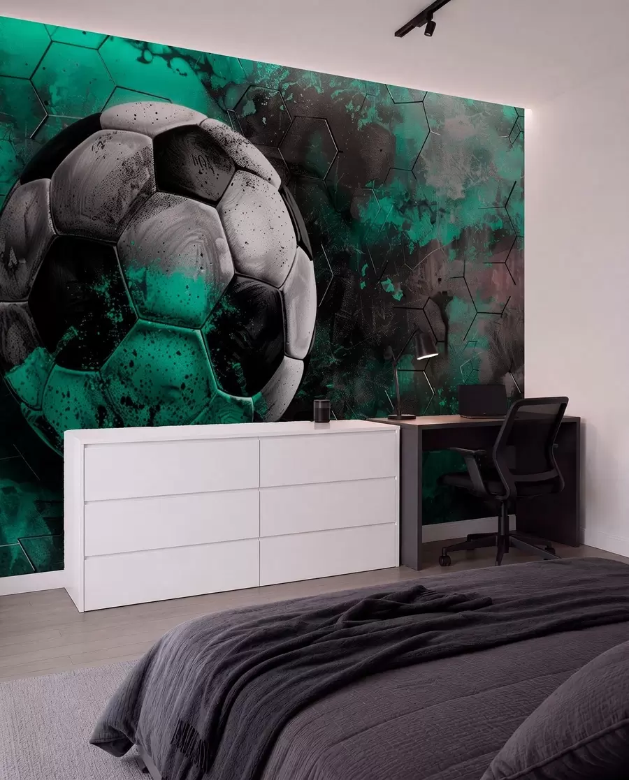 murales de pared Balón de fútbol w08618