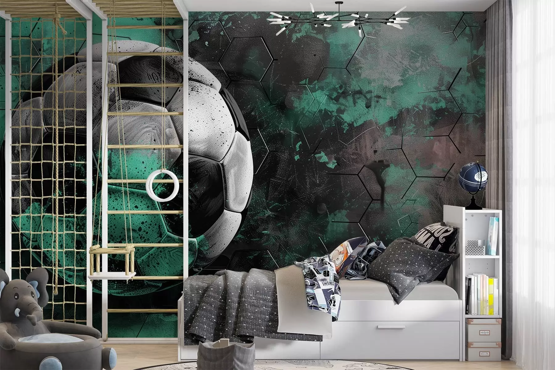 murales de pared Balón de fútbol w08618