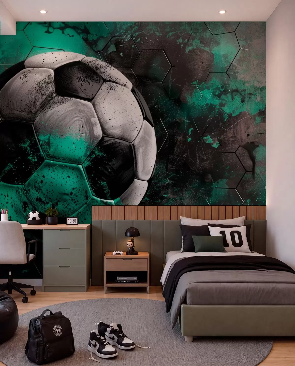 murales de pared Balón de fútbol w08618