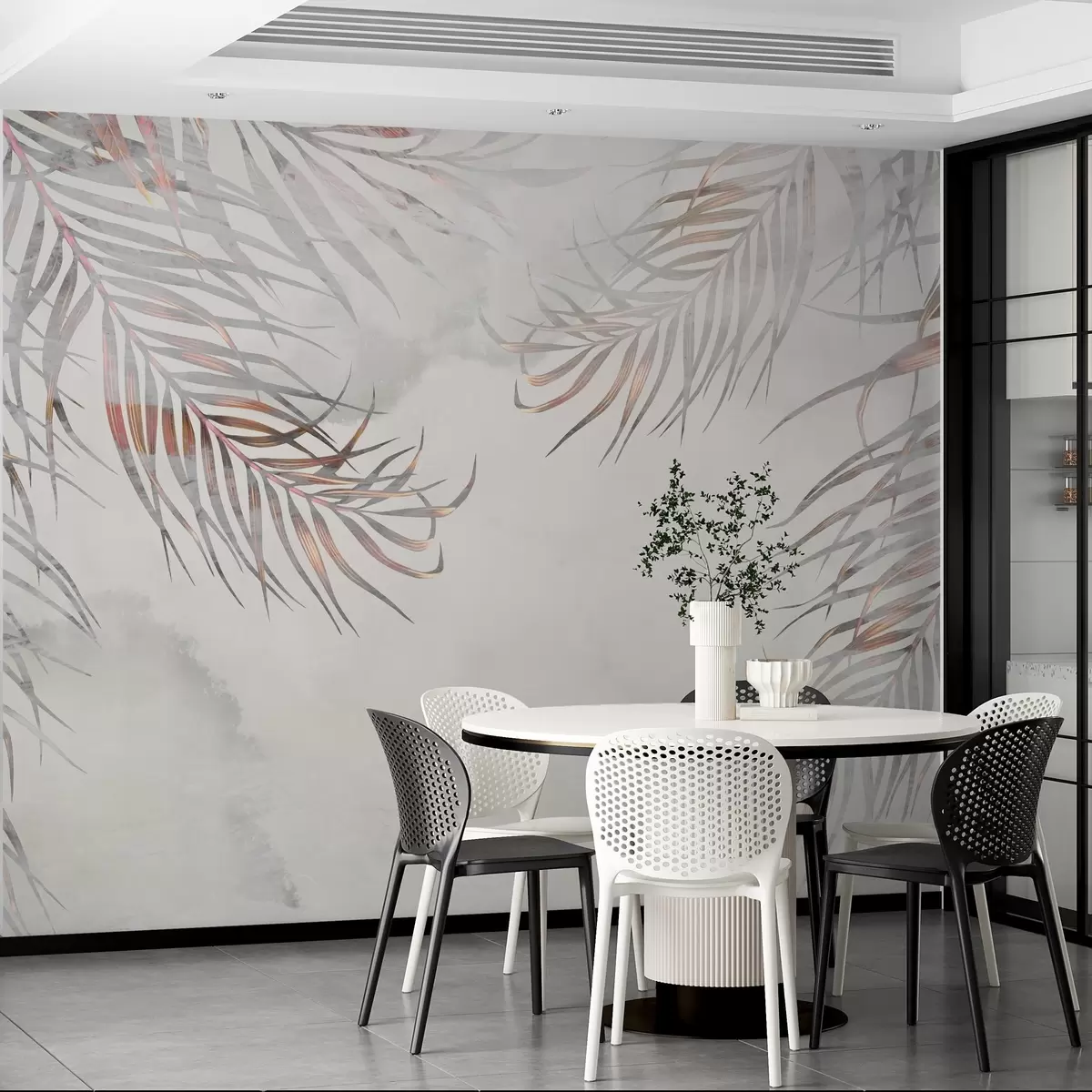 Murales de pared Hojas delicadas en colores suaves u96553 murales de pared Hojas delicadas en colores suaves u96553