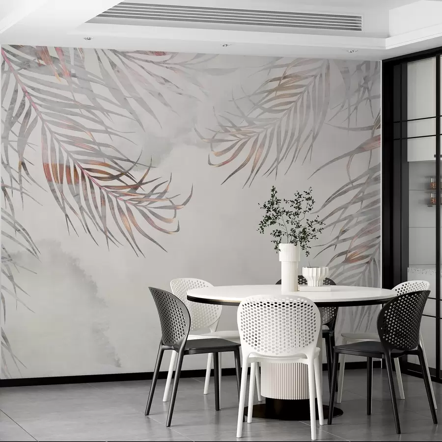 Murales de pared Hojas delicadas en colores suaves u96553 murales de pared Hojas delicadas en colores suaves u96553