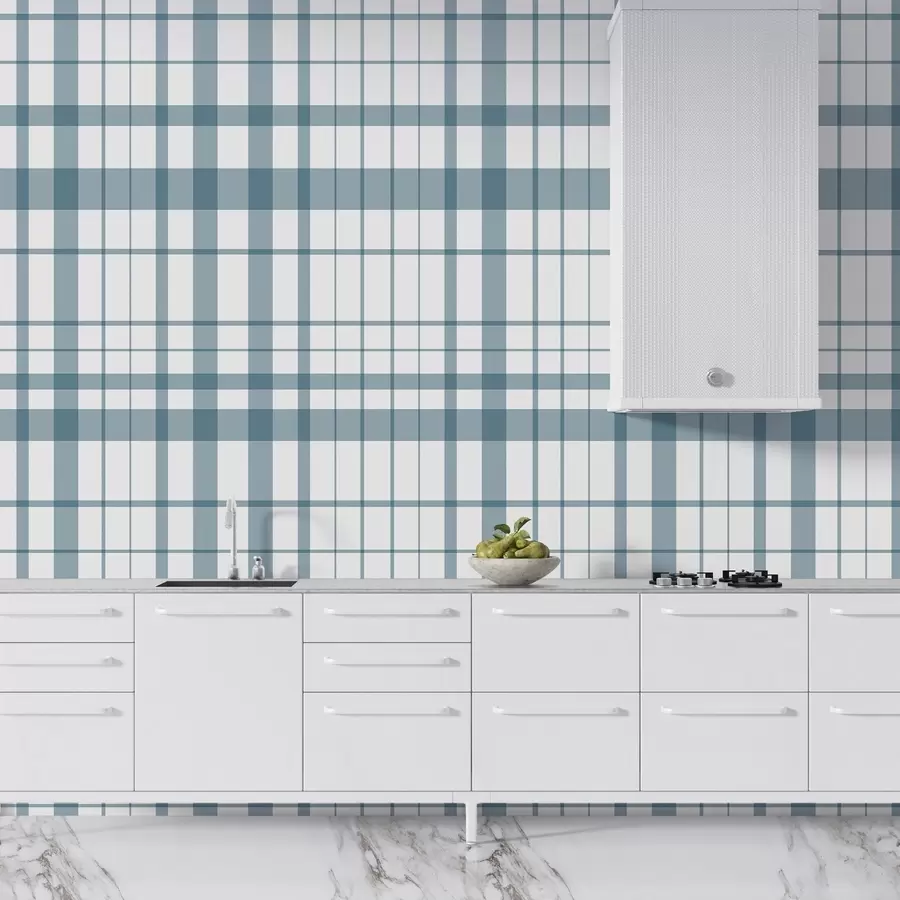 Murales de pared Diseño minimalista a cuadros con líneas finas y turquesas sobre fondo blanco, austeridad geométrica. w02852v1 murales de pared Diseño minimalista a cuadros con líneas finas y turquesas sobre fondo blanco, austeridad geométrica. w02852v1